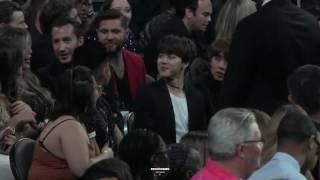 BTS Reaction to ARMYs fanchant in Billboard Music Awards [upl. by Oirromed]