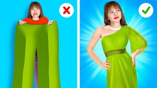 BEST CLOTHES HACKS FOR GIRLS  Fashion Hacks and Amazing DIY Ideas by 123GO Series [upl. by Trbor]