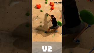 Bouldering V2 bouldering climbing training [upl. by Llecram]