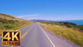 4K Scenic Drive  4 HRS Relaxation Video with Music  King Ridge Road California [upl. by Fishback]