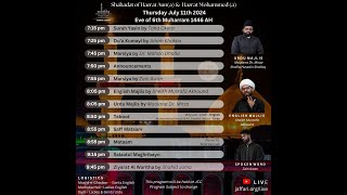 JCC Live  Urdu  6th Night of Muharram [upl. by Aneleairam]