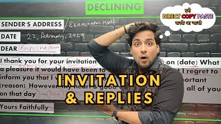 Invitation writing class 12  invitation and reply class 12  by Rahul Dwivedi [upl. by Xanthus]