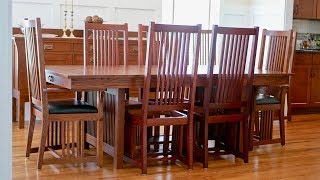 Mission Style Dining Chair  How To Build Part 2  Arts and Crafts Style Woodworking [upl. by Ynnel992]