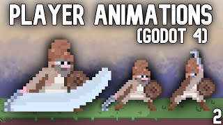 Create Complete Player ANIMATIONS in Godot 4 step by step [upl. by Adlin]