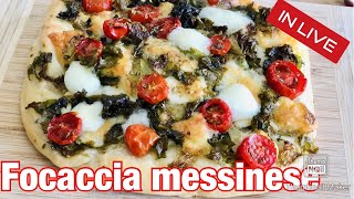 FOCACCIA MESSINESE IN LIVE ricetta siciliana originale [upl. by Brookes]