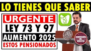 🔥📢 INCREÍBLE💥LEY 73 y 97 SORPRESA  AUMENTOS 2025 ADULTOS MAYORES BENEFICIOS [upl. by Modestine]