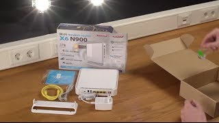 Unboxing e installazione di Sitecom WLM6600 WiFi Modem Router X6 N900  ITALIANO [upl. by Cornell]