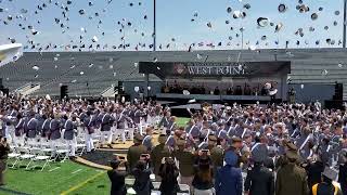 West Point 2022 Commencement First Captain 2nd Lt Holland Pratt Orders Dismissed Hat Toss [upl. by Latreshia662]