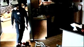 Armed burglar caught on video breaking into Bexar County home BCSO says [upl. by Annekam]