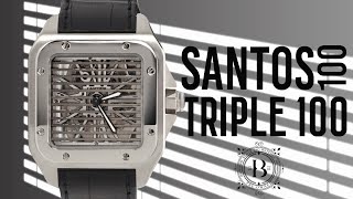 Cartier Santos 100 Shutter Triple W2020020 Limited [upl. by Anan737]