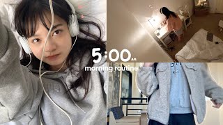 5 AM Morning Routine of a Uni Student What I Eat Study Vlog on Campus amp University Life Stories [upl. by Tammi744]