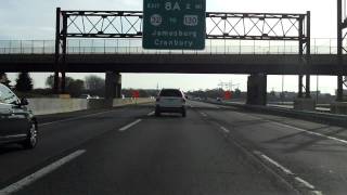 New Jersey Turnpike Exits 9 to 8A southbound Car Lanes [upl. by Hedi]