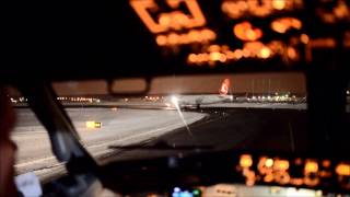 UTair569TakeOff from VnukovoCockpit viewBoeing 737500 [upl. by Elocon]