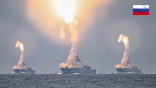 BRUTAL FIRE ‼️ Russian Navy Firing New New Zircon Hypersonic Cruise Missile in Atlantic [upl. by Aivartal422]