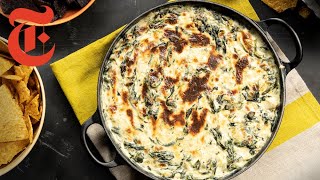 Cheesy Spinach Artichoke Dip  NYT Cooking [upl. by Anitsenre]