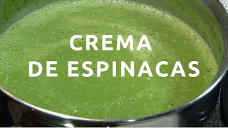 Crema de espinacas  Receta casera fácil [upl. by Critta798]