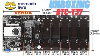 Unboxing Placa Mãe Para Mineração BTCT37 Especial para venda via Mercado Livre [upl. by Chien]