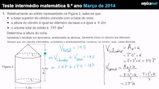 Volumes e Áreas  Teste Intermédio 9º Ano [upl. by Smaj]