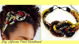 DIY Sailor Knot African Print Ropes HeadbandAnkara [upl. by Mallory]