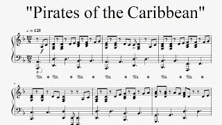 Pirates of the Caribbean  Hes a Pirate piano sheet music [upl. by Zsazsa]