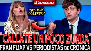 ¡EL LIBERTARIO FRAN FIJAP se CRUZÓ con ZURDOS en CRONICA tras la AGRESIN [upl. by Ennyroc253]