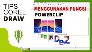 BELAJAR CORELDRAW X7  tips Cara Menggunakan fungsi Powerclip bagi pemula di coreldraw [upl. by Adnolohs483]