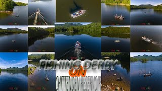 FISHING DERBY ON CHITTENDEN RESERVOIR dronevideography [upl. by Darell340]