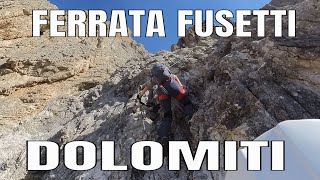 Ferrata Fusetti Sass de Stria Dolomiti [upl. by Solrac]