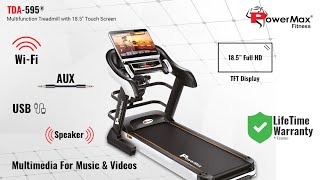 Powermax Fitness TDA595® Motorized Multifunction Treadmill with Auto Inclination [upl. by Adeline]