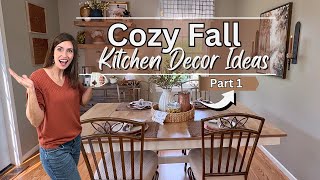 Cozy Fall 2024 Kitchen Decorate with me Part 1  Simple Autumn Decorating Ideas [upl. by Suilenroc974]