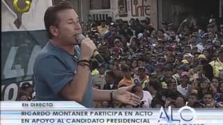 Así cantó Ricardo Montaner en el acto de campaña de Capriles en Zulia [upl. by Giah939]