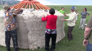 Building a Mongolian Ger [upl. by Aikimat]