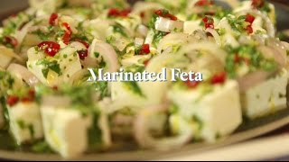 Sabrina Ghayours marinated feta recipe from Persiana her award winning cookbook [upl. by Jamnis]