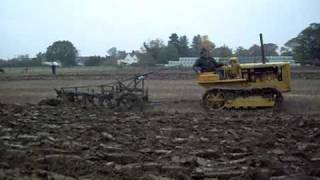 Allis chalmers M crawler And Cat D2 ploughing 3 [upl. by Quillon]