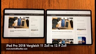 iPad Pro Vergleich 11 Zoll vs 129 Zoll [upl. by Norvall]