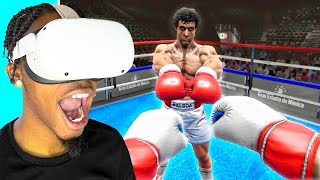 FIGHTING ROCKY BALBOA IN A VIRTUAL REALITY BOXING GAME CRAZY [upl. by Enileqcaj]