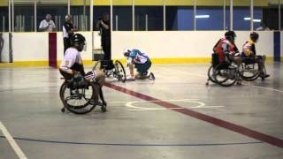 Wheelchair Lacrosse  WLAX vs NLL Stars exhibition [upl. by Akelahs393]