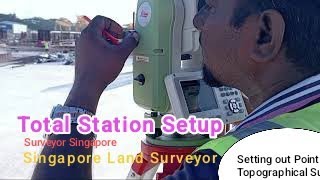 Total Station Setup Land SurveyorHow to setup Total station Survey [upl. by Iohk170]