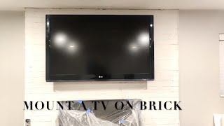 How to Mount a TV onto a Brick Fireplace [upl. by Yob]