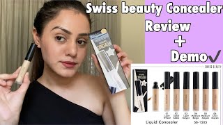 Swiss beauty concealer review  demo  best concealer under199₹  kp styles [upl. by Aissert847]