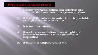 Preparation Properties and uses of aniline [upl. by Netty]