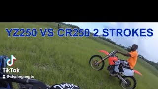 YZ250 VS CR250 2 STROKES shorts [upl. by Oek]