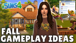 🍂Cosy Fall Gameplay Ideas For The Sims 4🍂 [upl. by Notsur]