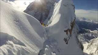 Freeride in Cristallo Steep Skiing in Canale Vallençan Canale del Prete GoPro HD [upl. by Ridan]