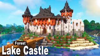 Minecraft How to build a Diorite Lake Castle  Tutorial part 1 [upl. by Assyli]