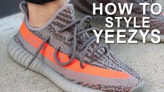 HOW TO WEAR YEEZYS  HOW TO STYLE YEEZY BOOST 350s  Alex Costa [upl. by Lamphere575]