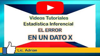 Video Tutorial  Como encontrar el error absoluto en un dato X [upl. by Gautier]