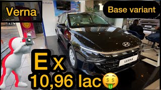 verna ex model 2024 verna facelift 2024  base model in 1096 lac  modified verna with 5 star car [upl. by Enyaht]