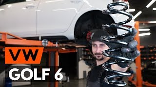 Comment remplacer ressort de suspension arrière sur VW GOLF 6 5K1 TUTORIEL AUTODOC [upl. by Irvine]