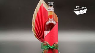 Geschenke verpacken  einfach und schnell für Wein Sektflaschen [upl. by Glyn]